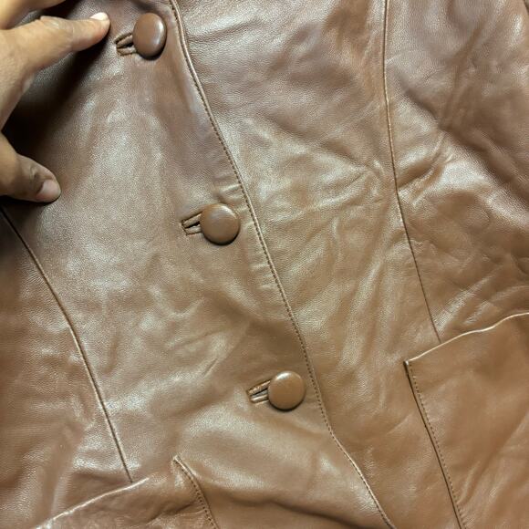 Navarre Leather Company Jacket Blazer Button Down Preppy Academia Boho Country - Picture 8 of 11